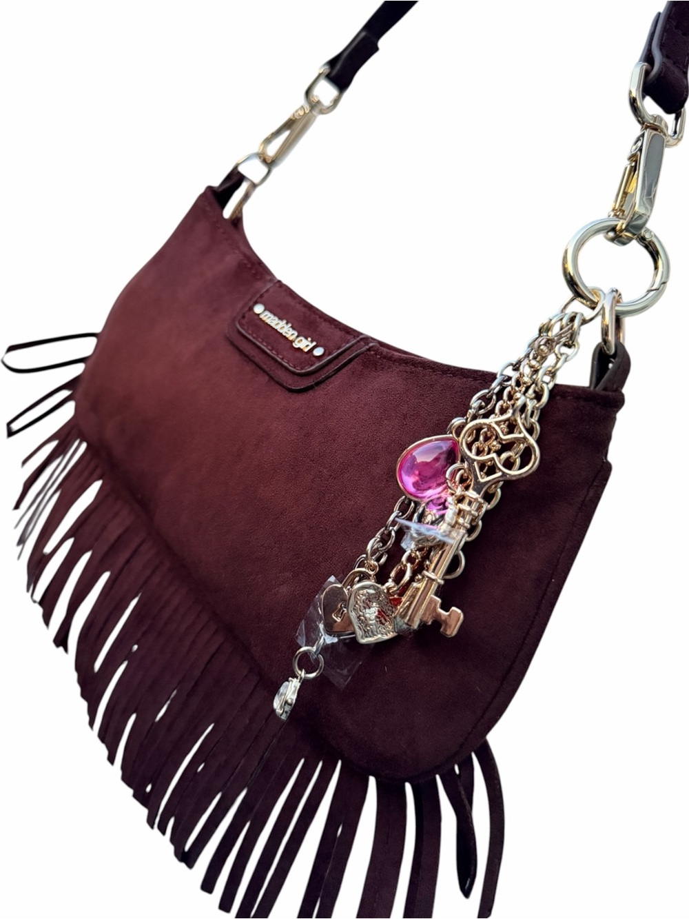 ✨SOLD✨Madden Girl Brown Suede Fringe Shoulder Bag - Picture 3 of 6